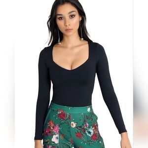 Blackmilk Matte Black Heart Long Sleeve Top